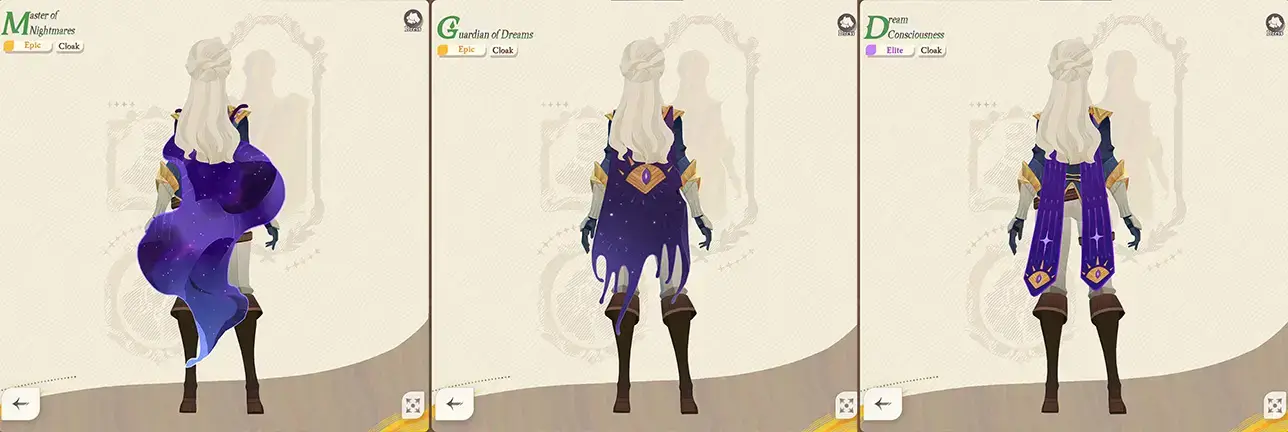 Dream Realm cloaks