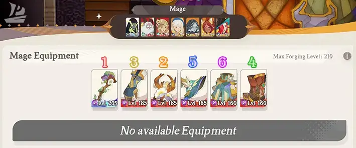 Mage gear priority