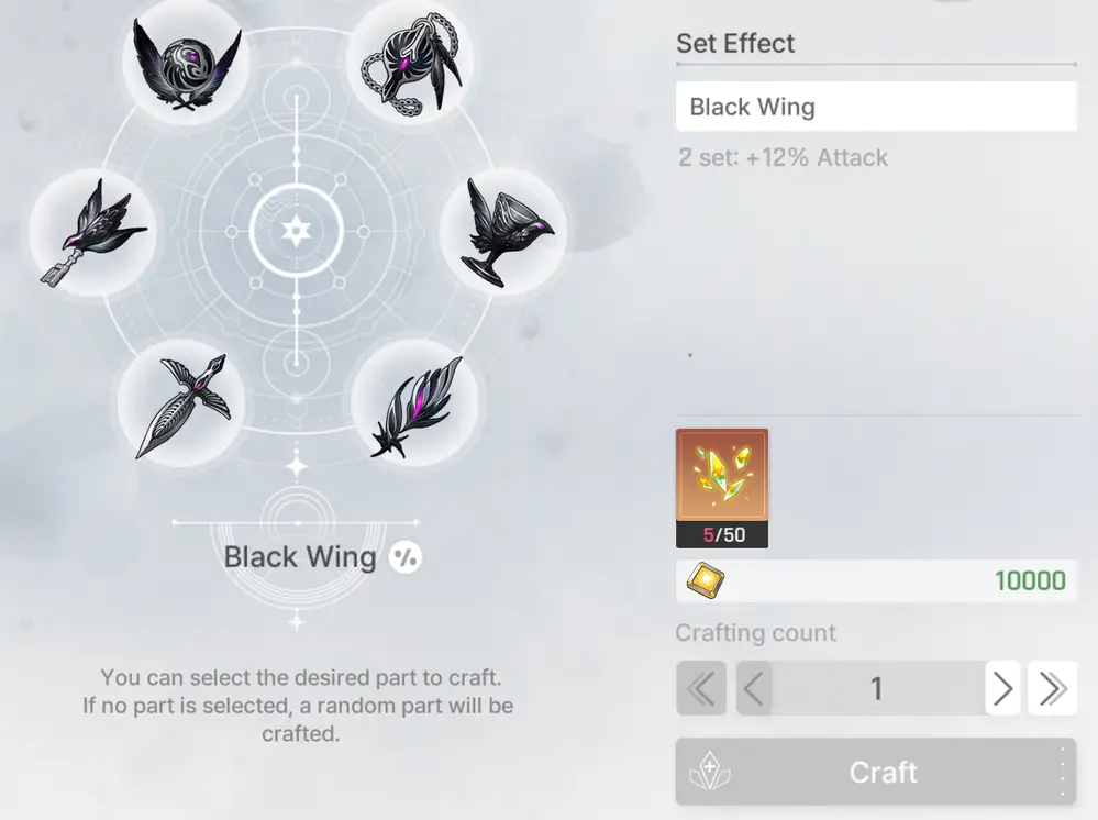 Crafting system
