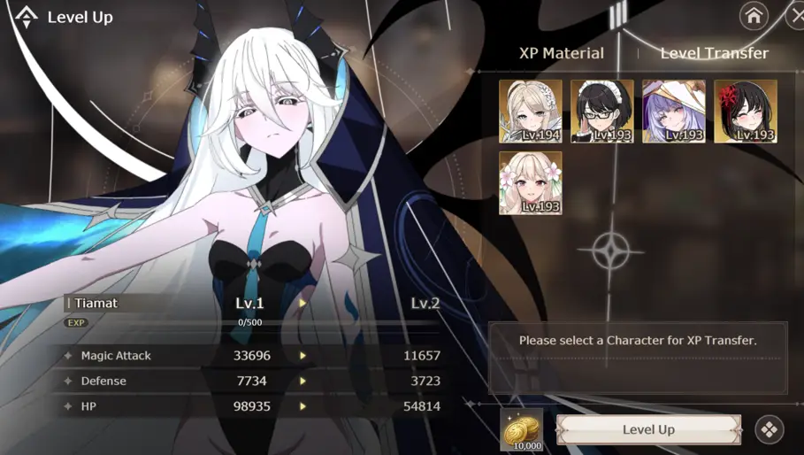 Transfer Levels