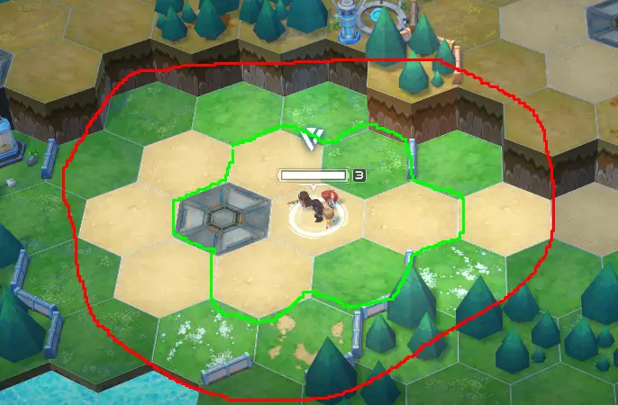 Surface sight and attack range